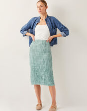 Cosima Fringe Pencil Skirt, Green (SAGE), large