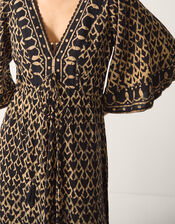 Arti Print Midi Kaftan, Black (BLACK), large