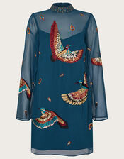 Baylie Embellished Tunic Dress, Teal (TEAL), large