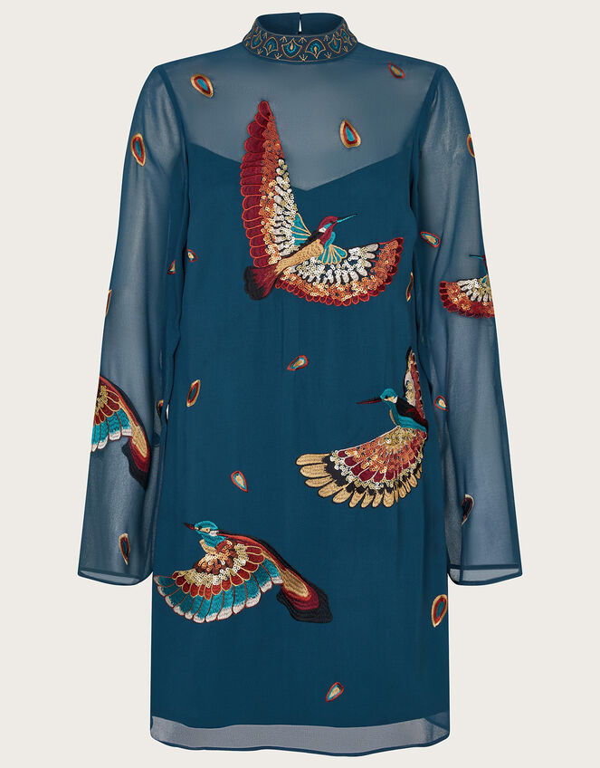 Baylie Embellished Tunic Dress, Teal (TEAL), large