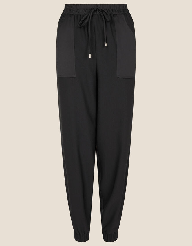 Josephine Satin Joggers, Black (BLACK), large