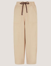 Megan Cropped Barrel Trousers, Natural (ECRU), large