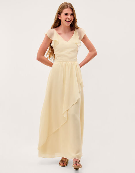 Indi Tie-Back Prom Dress, Yellow (LEMON), large