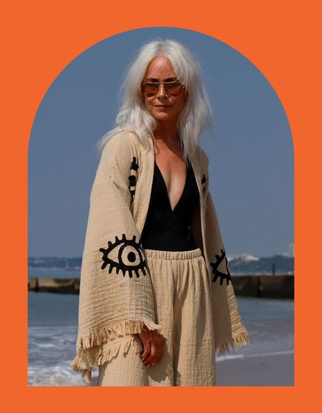 Meraki Beach Eye Kimono Two-Piece, , large