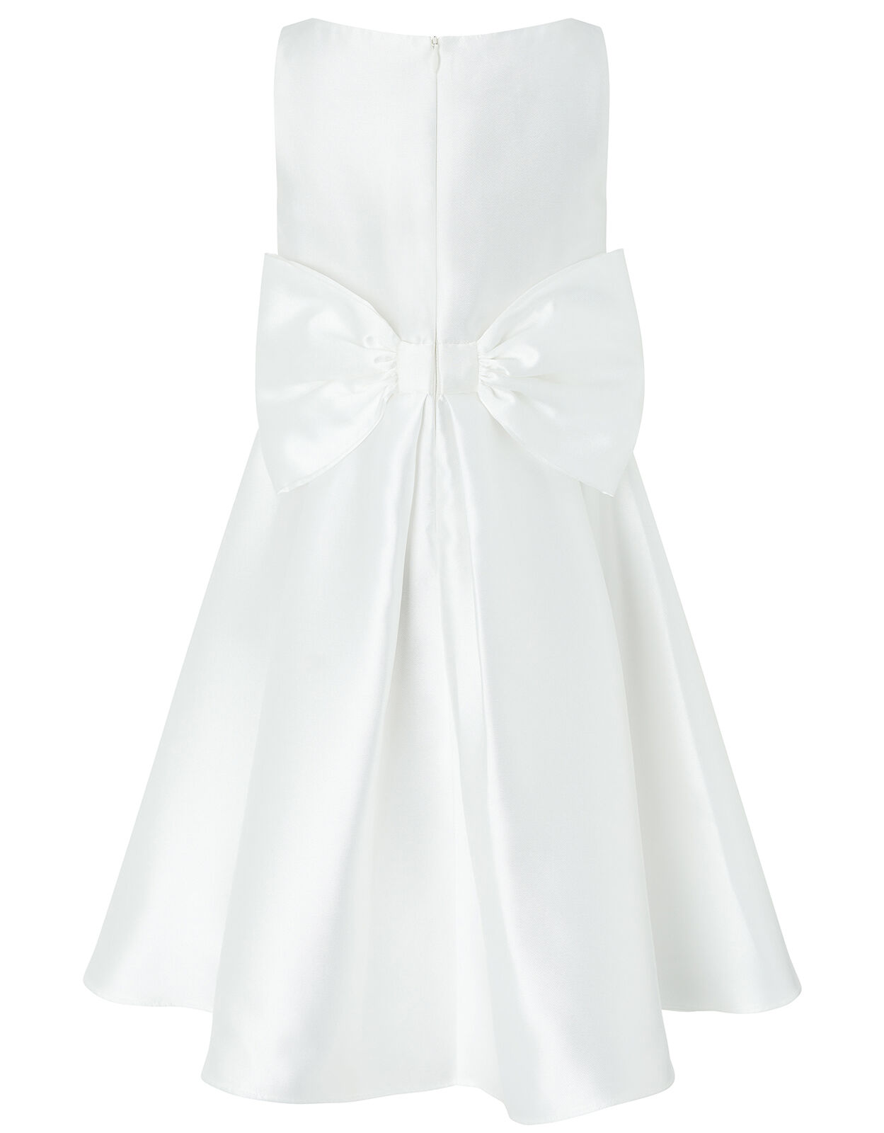 Betty Twill Bow Occasion Dress Ivory