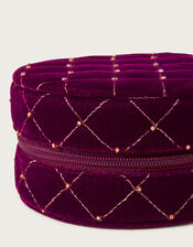 Velvet Quilted Jewellery Box, , large
