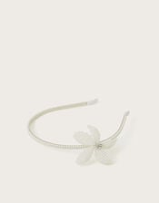 Pearly Flower Headband, , large