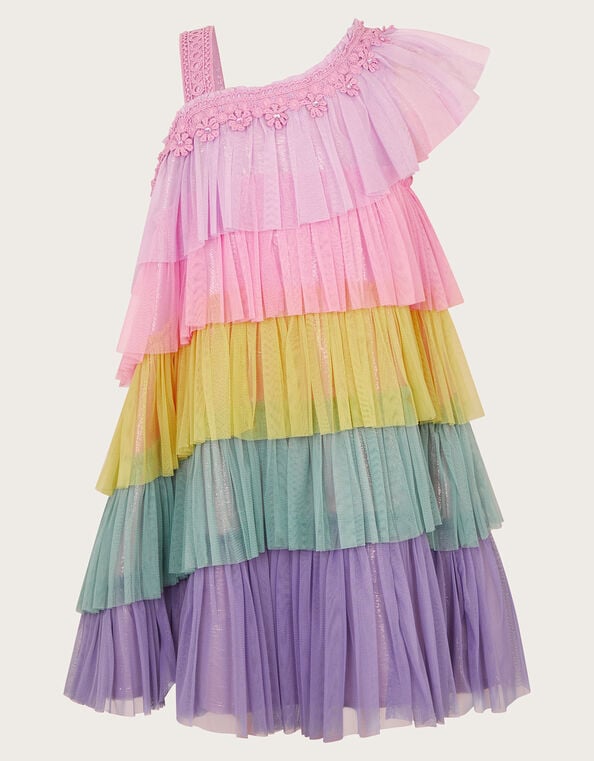 Crochet Colorblock Dress, Multi (MULTI), large