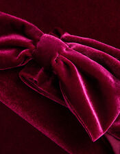 Margot Drape Velvet Party Dress, Red (BURGUNDY), large