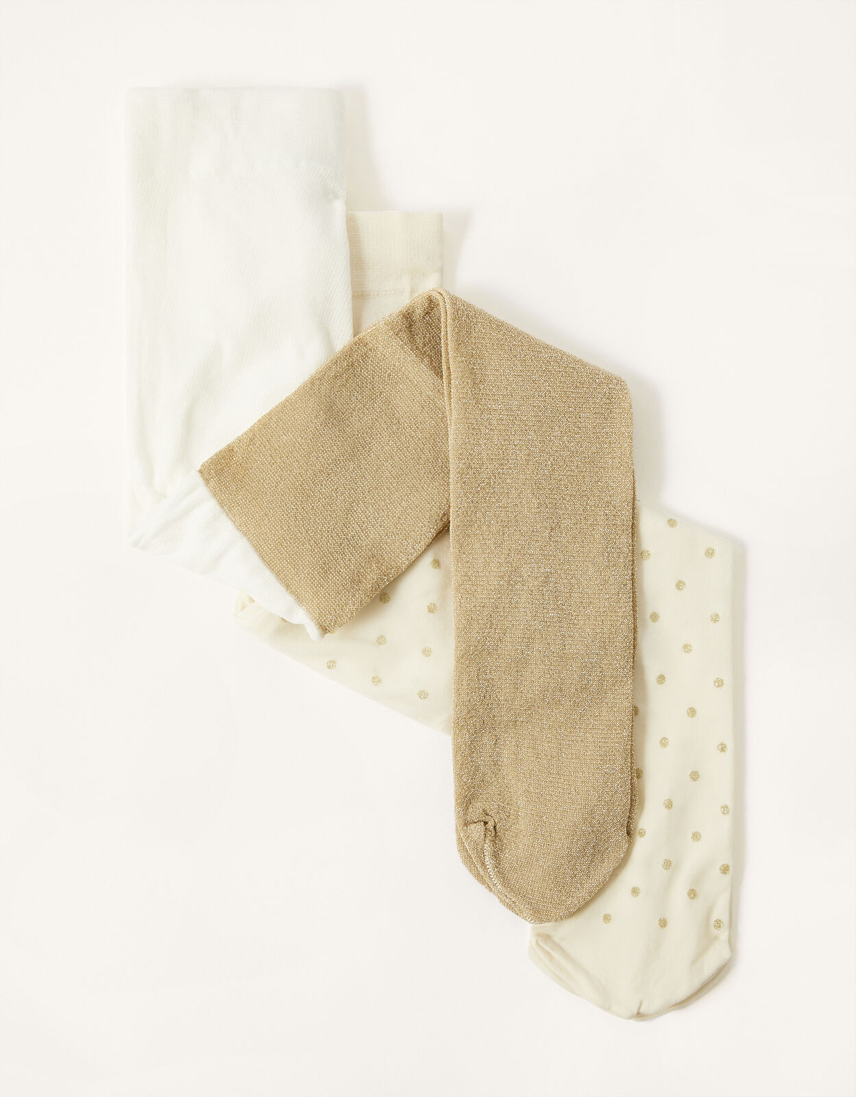 2 Pack Baby Sparkle Tights Gold