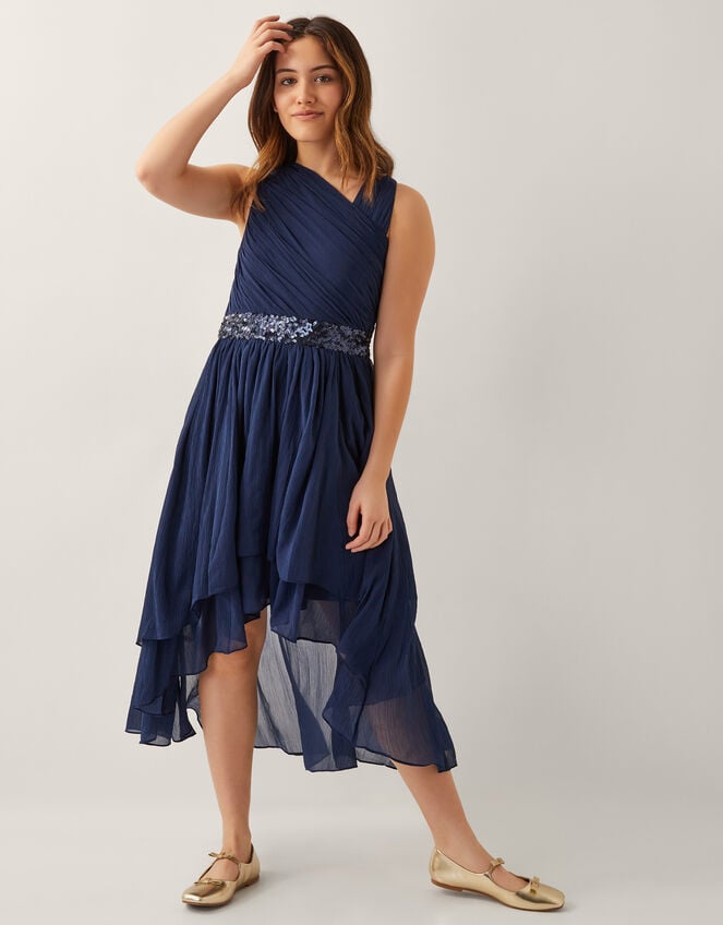 Abigail One-Shoulder Prom Dress, Blue (NAVY), large