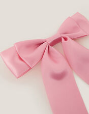 Satin Bow Hair Clip, , large