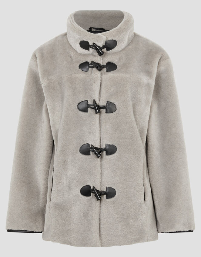 Dakota Faux Fur Duffle Coat, Mink (MINK), large