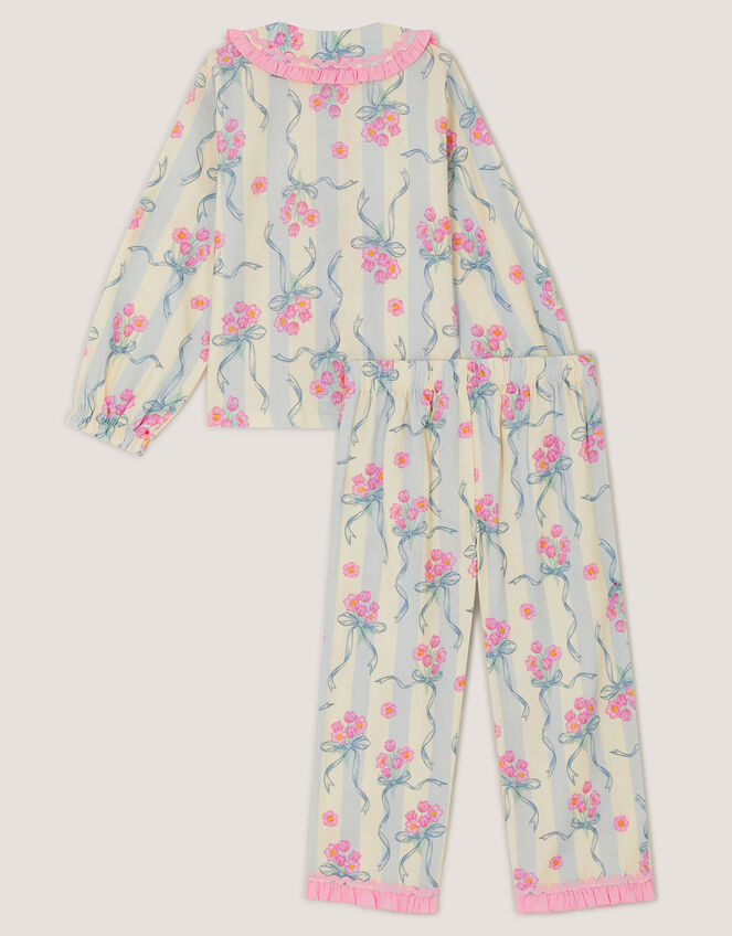 Bow Bouquet Long Pyjamas Set, Ivory (IVORY), large