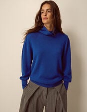 Hol High Neck Jumper, Blue (COBALT), large