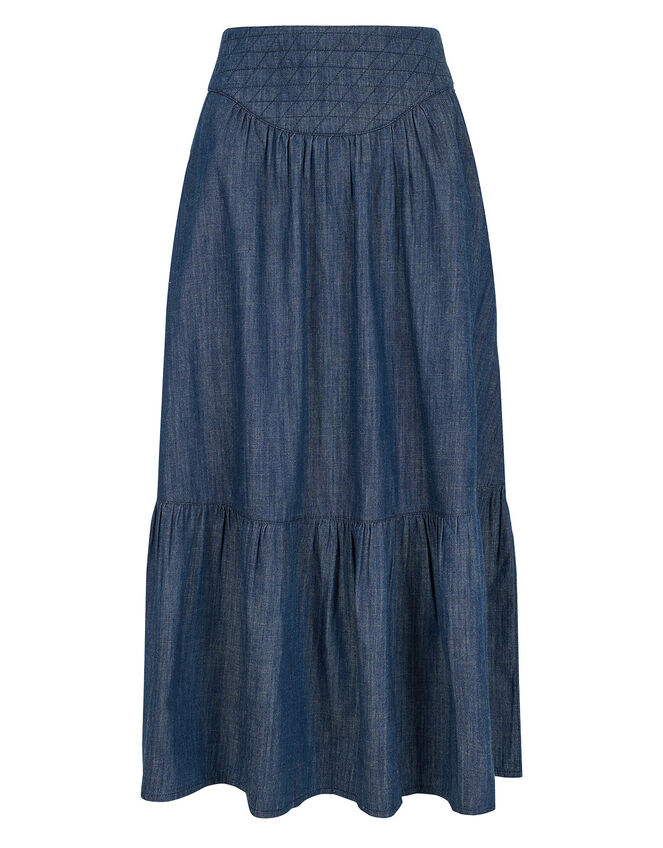 Dilli Grey Dakota Denim Skirt, Blue (NAVY), large