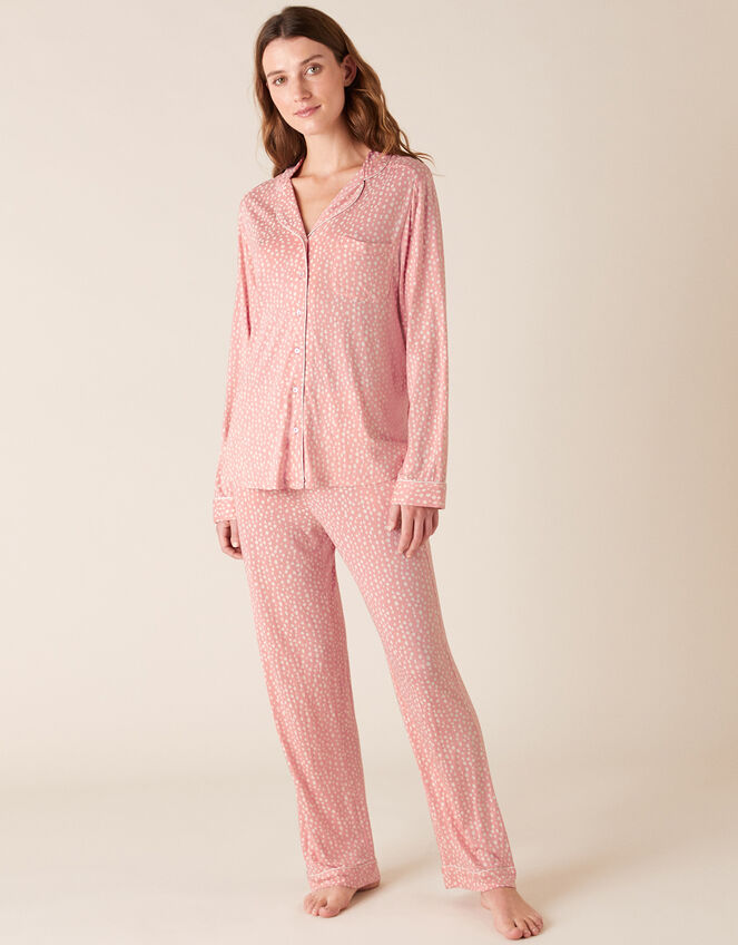 Polka-Dot Print Pyjama Set, Pink (PINK), large