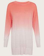 Dip Dye Sweater with Sustainable Viscose, Orange (CORAL), large