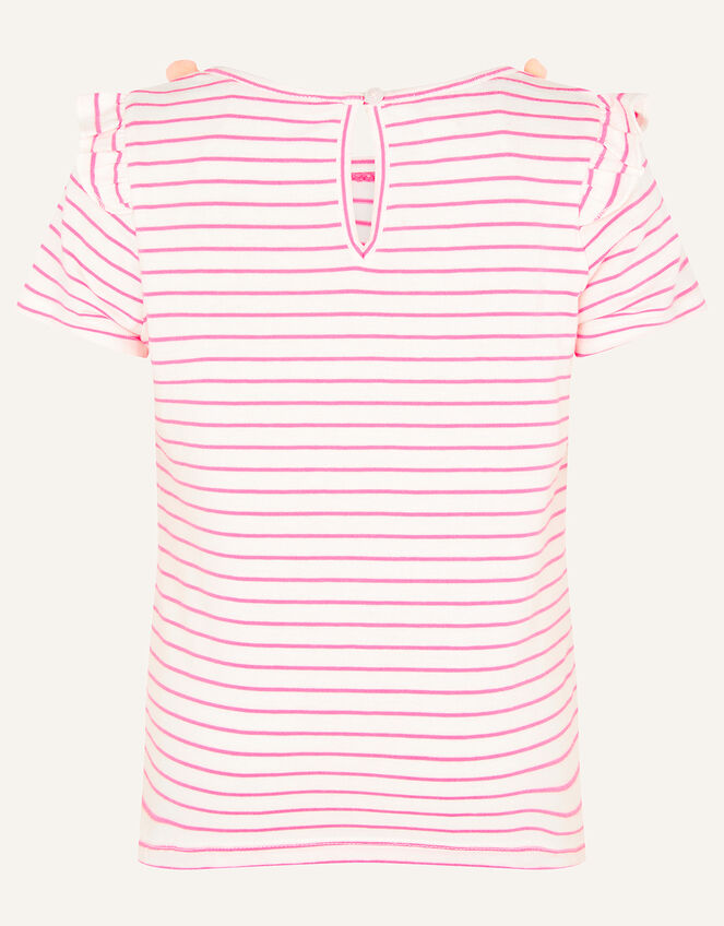 Fiesta Stripe Pom-Pom Top, Pink (BRIGHT PINK), large