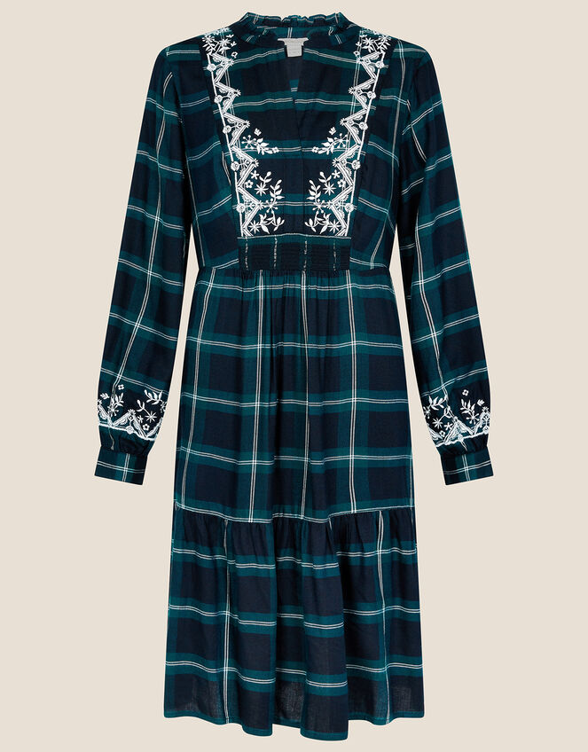 Check Embroidery Dress main image 1