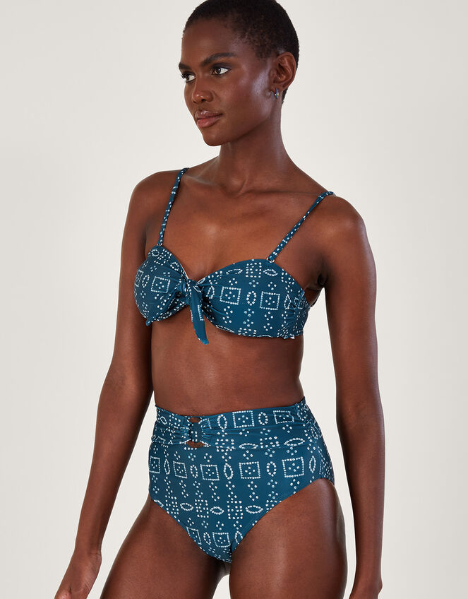 Batik Dye Bikini Top, Blue (NAVY), large