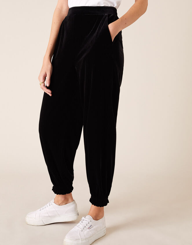 Velvet Joggers, Black (BLACK), large