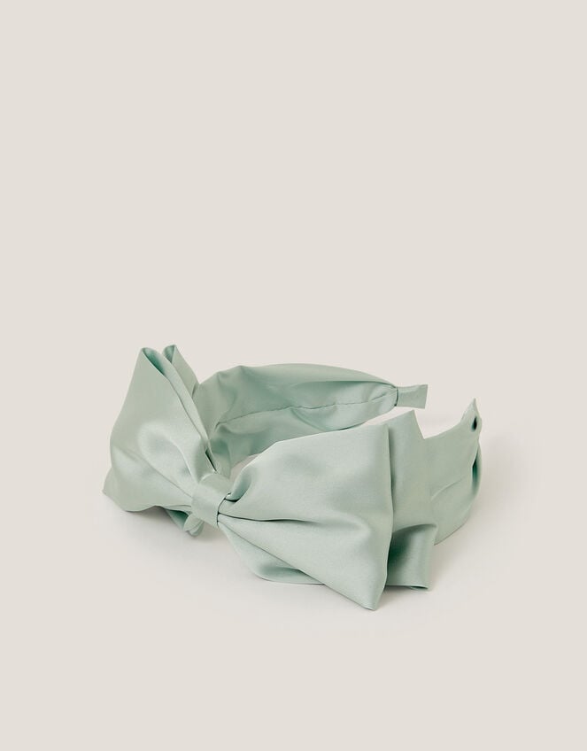 Bridesmaid Bow Headband, Green (SAGE), large