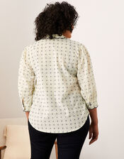 Trinity Scallop Edge Dobby Shirt , Cream (CREAM), large