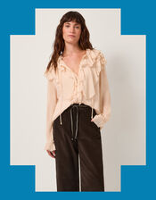 Moliin Angel Ruffle Blouse, Pink (PINK), large