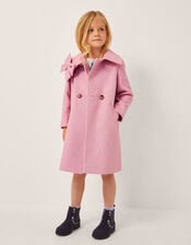 Bow Collar Coat, Pink (PINK), large