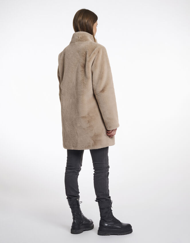 Rino & Pelle Nonna Faux Fur Teddy Coat, Camel (OATMEAL), large