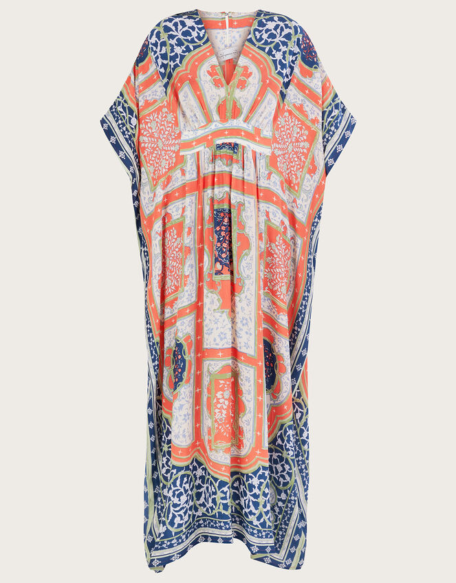 One Hundred Stars Indian Summer Maxi Kaftan, Orange (CORAL), large