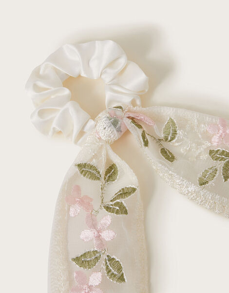 Embroidered Floral Tie Hairand, , large