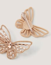 2-Pack Rhinestone Butterfly Hair Clips, , large