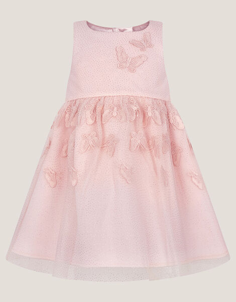 Baby Mapel Butterfly Tulle Dress, Pink (PINK), large