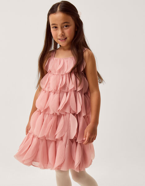 Strappy Scallop Frill Dress, Pink (PINK), large