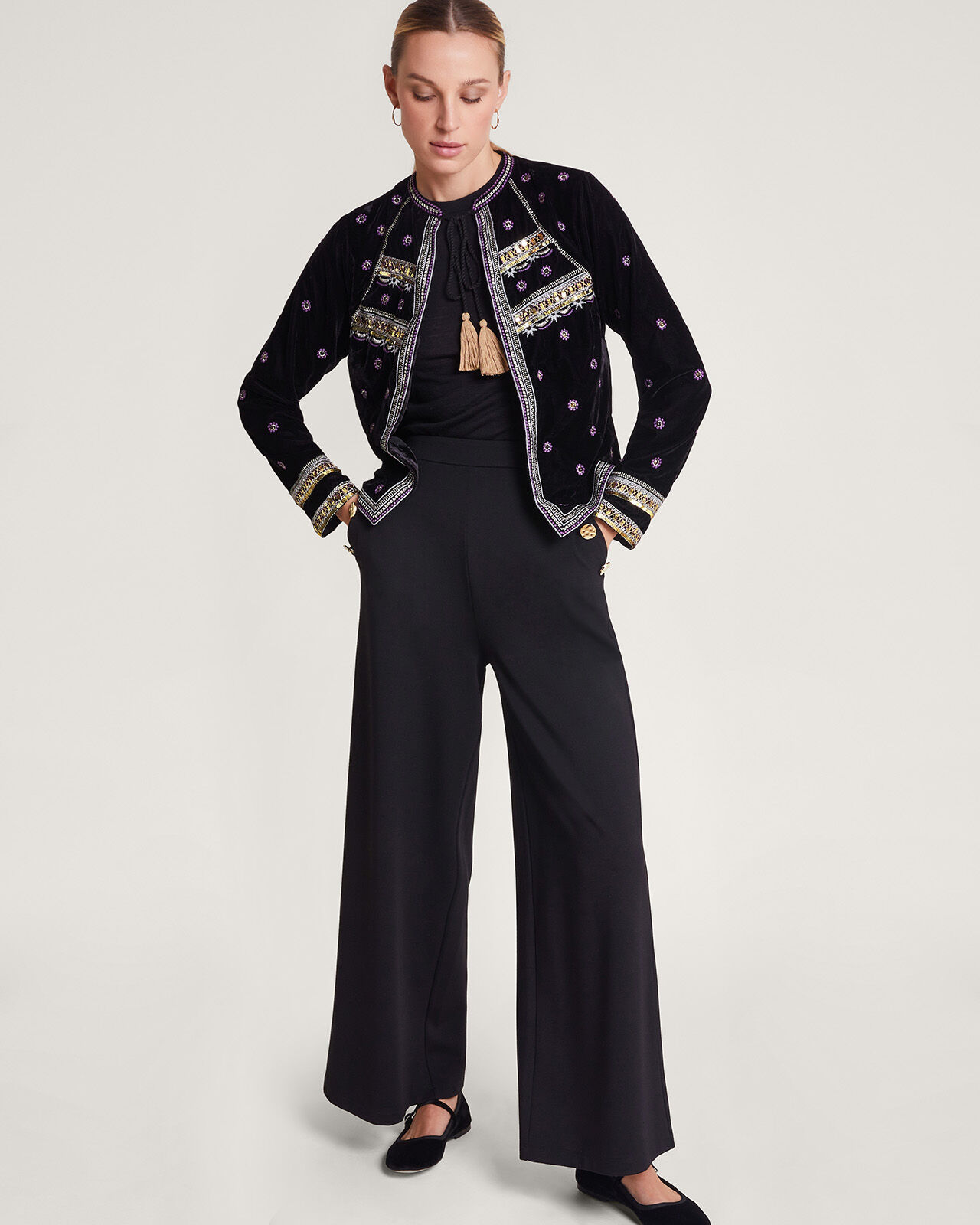 Monsoon embellished sales jacket