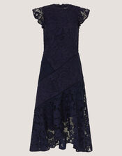 Gina Floral Lace Midi Dress, Blue (NAVY), large