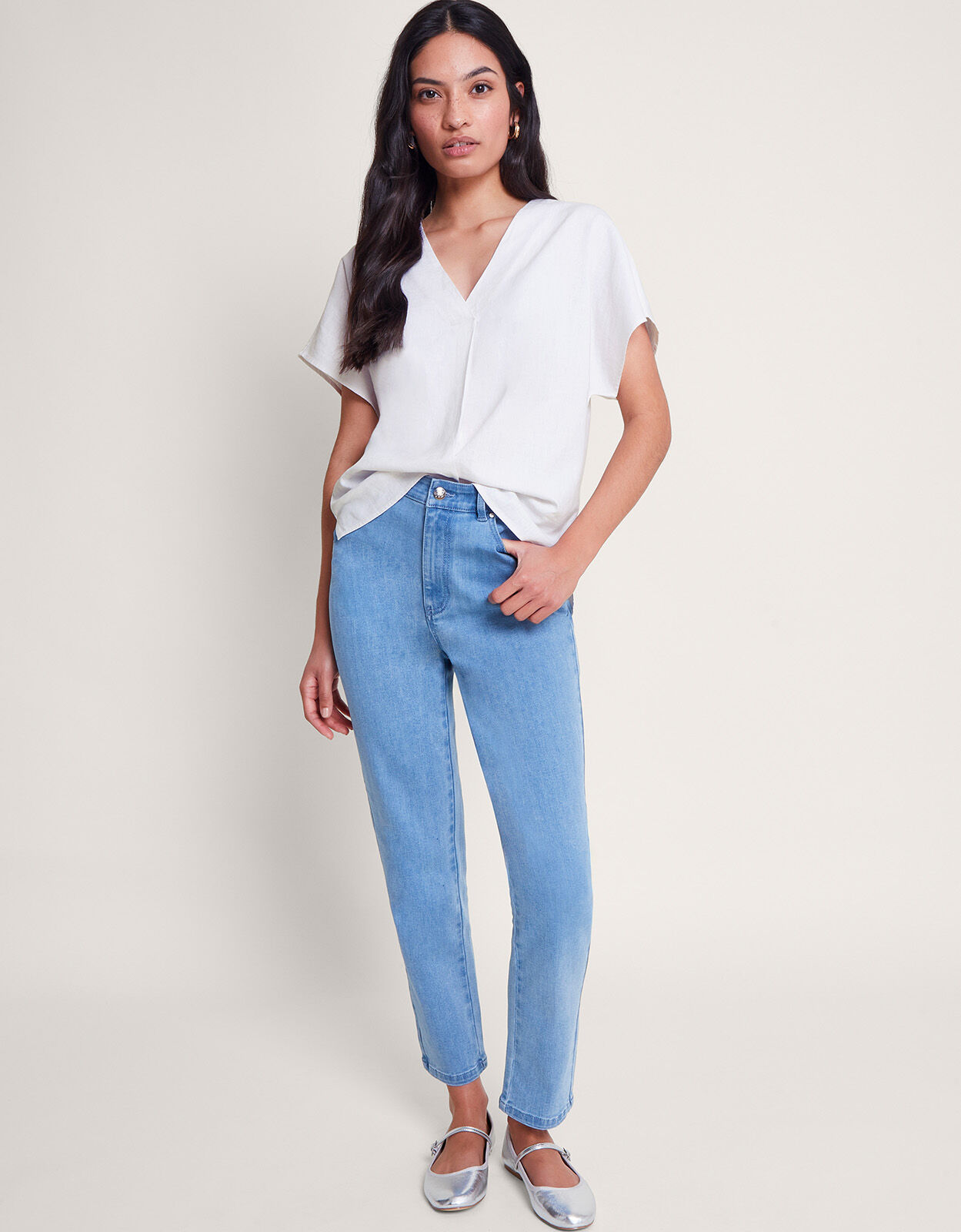 Monsoon linen tops cheap
