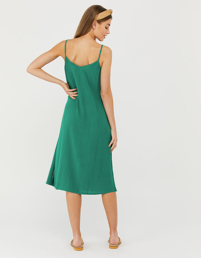 Embroidered Midi Dress in LENZING™ ECOVERO™, Green (GREEN), large