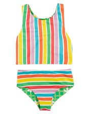 Frugi Tegan Reversible Tankini Set, Multi (MULTI), large