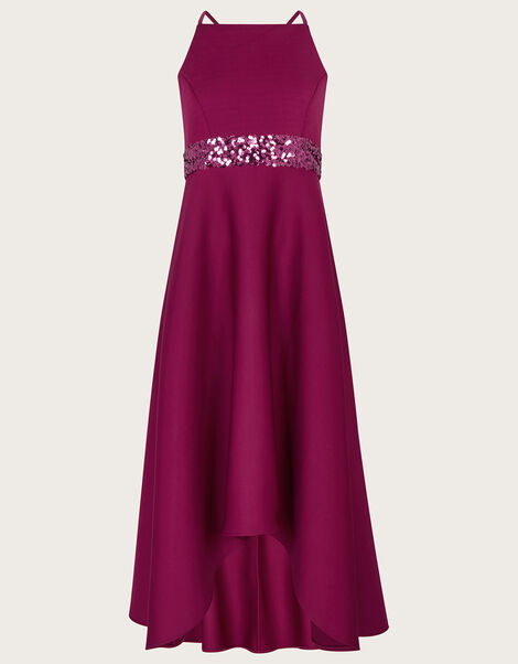 Sequin Scuba Prom Dress, BURGANDY, large
