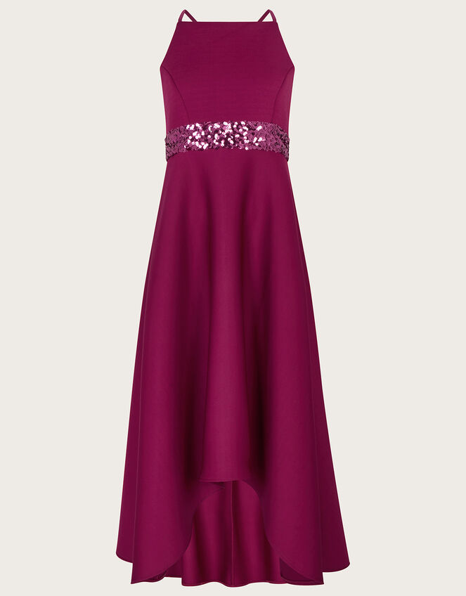 Sequin Scuba Prom Dress, BURGANDY, large