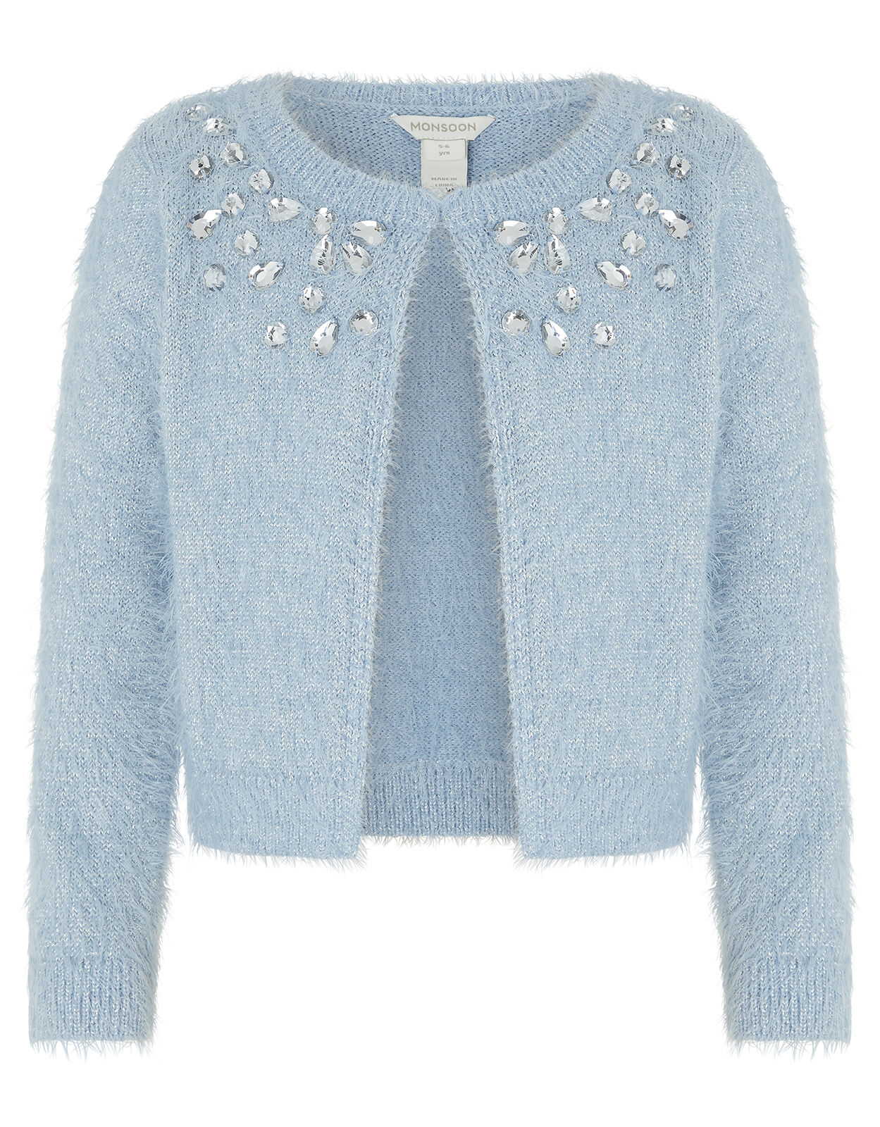 Sienna Fluffy Cardigan Blue