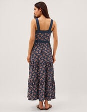 Polly Print Jersey Midi Dress, Blue (NAVY), large