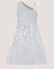 Liza Embroidered Asymmetrical Party Dress, Blue (PALE BLUE), large