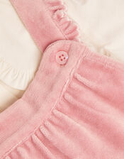 Baby Velour Jumpsuit and Blouse, Pink (PINK), large