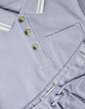 Jersey Polo Shirt & Shorts Set, Blue (BLUE), large