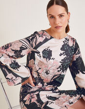 Kathryn Tunic Floral Dress, Pink (BLUSH), large