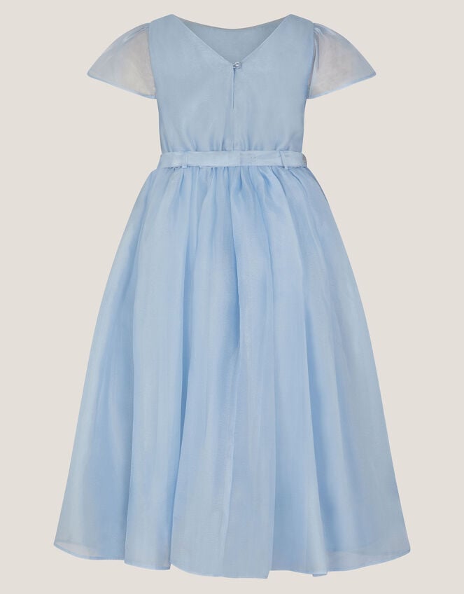 Dani Beaded Belt Party Dress, Blue (BLUE), large